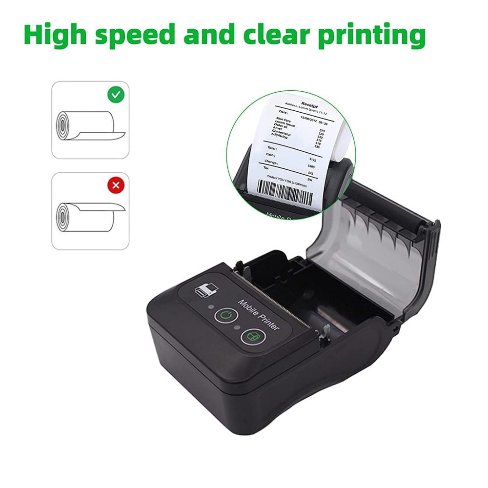 F2C CX58B 58mm Thermal Receipt Printer Portable Mini Wireless Bluetooth